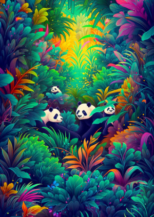 in der Panda-Oase