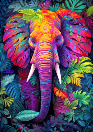 Verkleideter Elefant