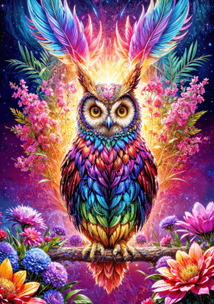 Enjoy Puzzle-Puzzle 3000 Teile: Challenge - Neon Eule (3000)