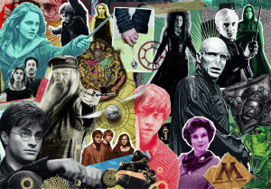 Clementoni-Puzzle 300 Teile: Harry Potter Charakter Collage