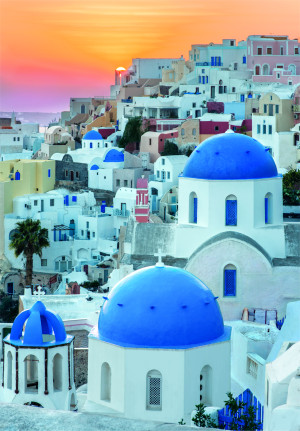 Clementoni-Puzzle 1000 Teile: Dächer von Santorini