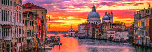 Clementoni-Puzzle 1000 Teile: Der Canale Grande im Abendrot