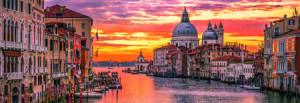 Der Canale Grande im Abendrot