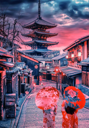 Clementoni-Puzzle 500 Teile: Abends in Kyoto