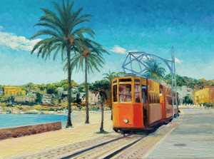 JHG Jigsaws-Puzzle 1000 Teile: Mit der Straßenbahn unterwegs