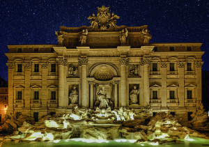 JHG Jigsaws-Puzzle 1000 Teile: Der Trevi-Brunnen bei Nacht