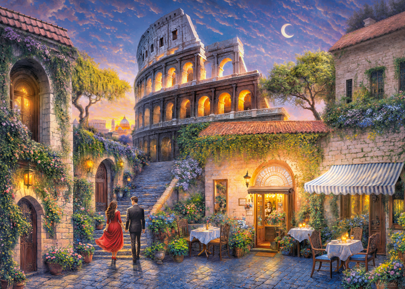 CherryPazzi-Puzzle 1000 Teile: Romantisches Rom