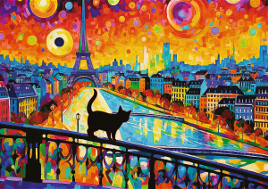Trefl Puzzle-Puzzle 1000 Teile: Die Katze in Paris