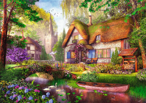 Trefl Puzzle-Puzzle 1000 Teile: Bezauberndes Häuschen im wald