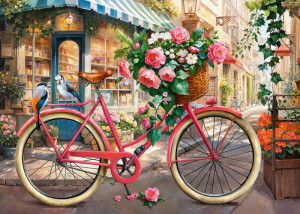 CherryPazzi-Puzzle 500 Teile: Blumenlieferung mit dem Fahrrad