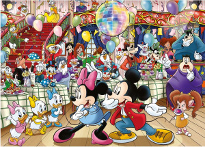 Jumbo-Puzzle 1000 Teile: Disney Wasgij Original|Micky Maus lädt zur Party