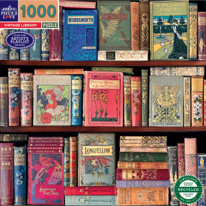 eeBoo-Puzzle 1000 Teile: Die alte Bibliothek