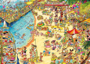 Gibsons-Puzzle 1000 Teile: Albereien am Strand