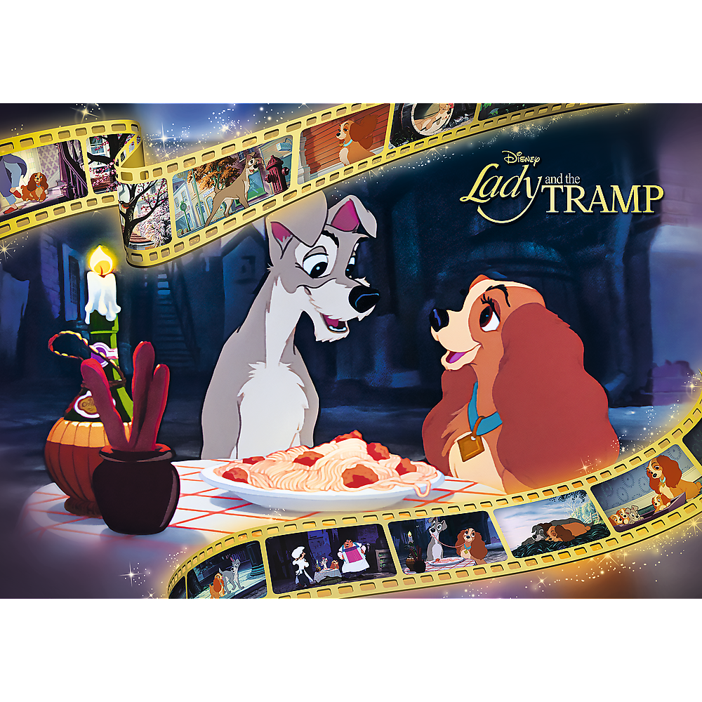 Trefl Puzzle-Puzzle 1000 Teile: Disneyfilme - Susi und Strolch
