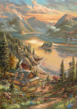 Pracht am Seeufer, Kinkade