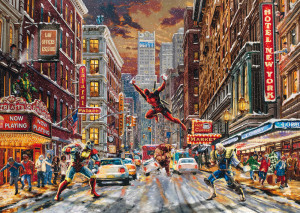 Schmidt-Spiele-Puzzle 1000 Teile: Deadpool - Schnee in der Stadt