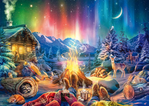 Schmidt-Spiele-Puzzle 1000 Teile: Lagerfeuerromantik unterm Sternenhimmel