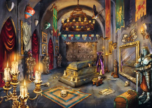 Ravensburger-Puzzle 1000 Teile: Das Schloss des Vampirs