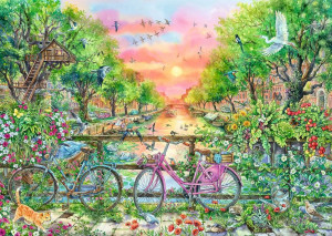 Ravensburger-Puzzle 1000 Teile: Verträumte Fahrräder in Amsterdam