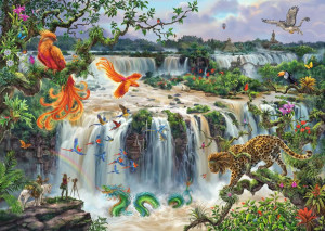 Ravensburger-Puzzle 1000 Teile: Fantastischer Wasserfall von Iguazú