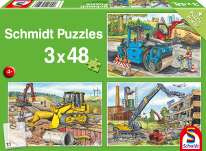 Schmidt-Spiele-Puzzle 48 Teile: Meine liebsten Baustellenfahrzeuge
