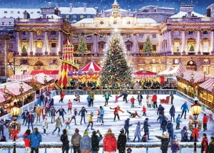 Gibsons-Puzzle 1000 Teile: Eislaufen auf dem Weihnachtsmarkt