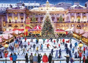 Eislaufen auf dem Weihnachtsmarkt