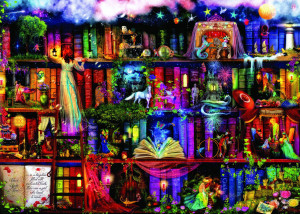 Ricordi Arte-Puzzle 1000 Teile: Schatzsuche im Bücherregal, Stewart
