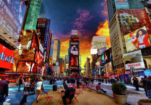 Ricordi Arte-Puzzle 2000 Teile: Aufziehendes Gewitter am Times Square, Lee
