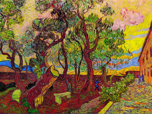 Ricordi Arte-Puzzle 1000 Teile: Der Garten der Anstalt in Saint-Rémy, van Gogh