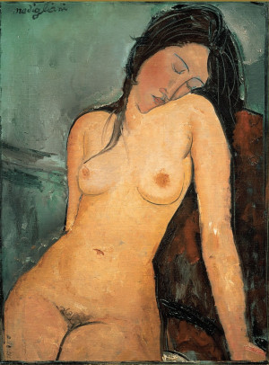 Ricordi Arte-Puzzle 1500 Teile: Sitzender weiblicher Akt, Modigliani
