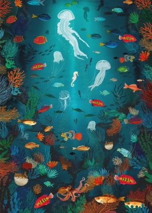 Gibsons-Puzzle 1000 Teile: Unterwasserwelt