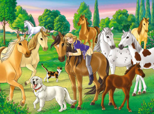 Ravensburger-Puzzle 300 Teile: Lissy|Arcado auf der Koppel