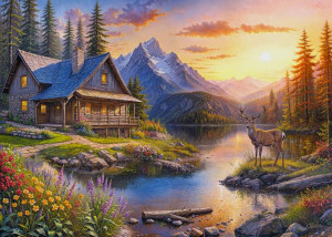 CherryPazzi-Puzzle 1000 Teile: Berg-Träume