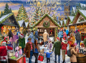 Tuckers Fun Factory-Puzzle 1000 Teile: Besuch auf dem Weihnachtsmarkt