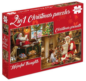Tuckers Fun Factory-Puzzle 1000 Teile: Weihnachtsgeschenke und hoffnungsvolle Gedanken