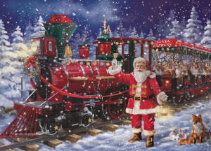 Tuckers Fun Factory-Puzzle 1000 Teile: Der Weihnachtsmann-Express