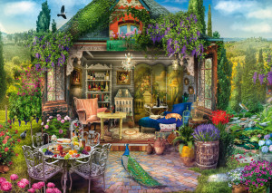 Schmidt-Spiele-Puzzle 1000 Teile: Gartenhausglück in den Weinbergen