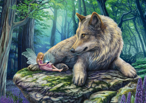 Schmidt-Spiele-Puzzle 500 Teile: Wolf und Elfe