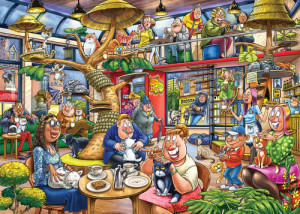 Jumbo-Puzzle 1000 Teile: Wasgij|Mystery 28: Katzen-Chaos