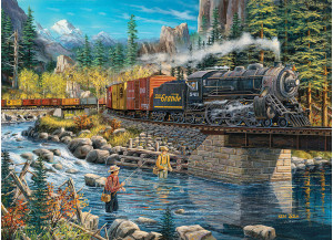 Eurographics-Puzzle 1000 Teile: Mit der Dampflok durch die Berge