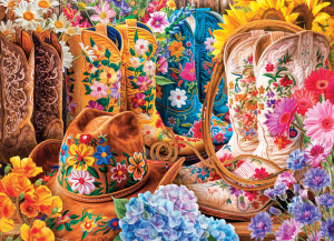 Eurographics-Puzzle 1000 Teile: Bunte Cowgirlstiefel