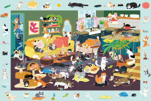 Lustiges Katzen-Gewimmel