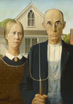 Piatnik-Puzzle 1000 Teile: American Gothic, Wood