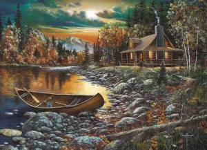 Blockhütte am See