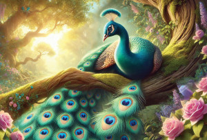 HCM Kinzel-Puzzle 505 Teile: Mystischer Pfau