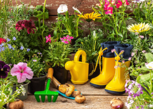 Bereit für die Gartenarbeit