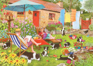 The House of Puzzles-Puzzle 500 Teile: Ruhe und Entspannung im Garten