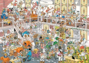 Jumbo-Puzzle 3000 Teile: Jan van Haasteren|Das Renovierungsprojekt (3000)