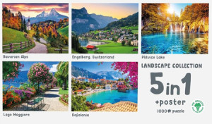 Paradiesische Landschaften - Puzzlekoffer (5 in 1)